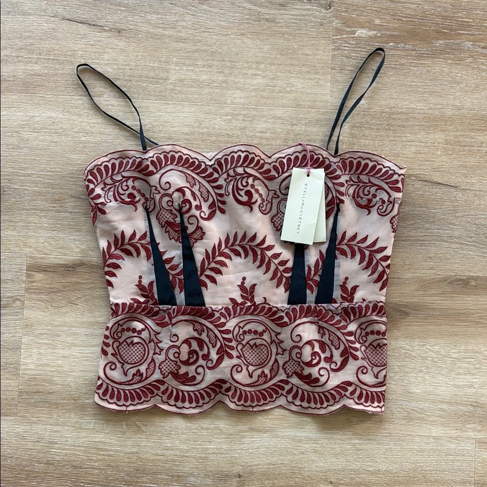 Stella McCartney, Elegant Embroidered silk corset - Picture 2 of 4